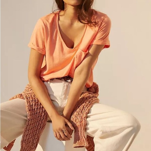 ANTHROPOLOGIE Classic V-Neck Tee - Picture 2 of 4